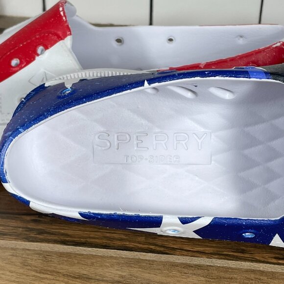Sperry Authentic Original Float Boat Shoe Mens Size 10 Stars And Stripes USA - Picture 13 of 15